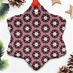 Background Pattern Structure Snowflake Ornament (Two Sides) Front