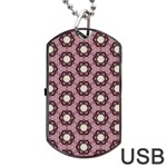 Background Pattern Structure Dog Tag USB Flash (Two Sides) Front