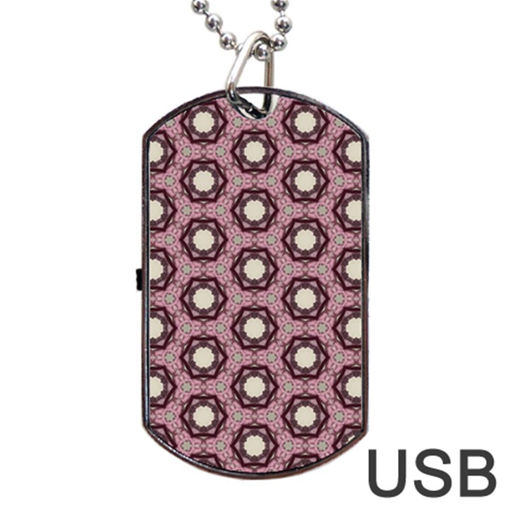 Background Pattern Structure Dog Tag USB Flash (Two Sides)