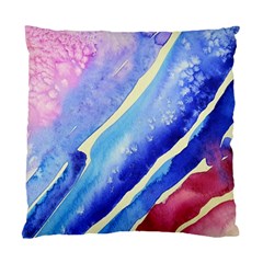 Painting Abstract Blue Pink Spots Standard Cushion Case (two Sides) by Wegoenart