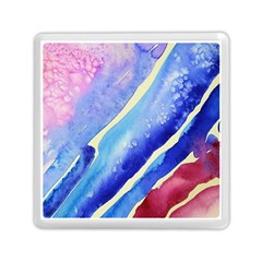 Painting Abstract Blue Pink Spots Memory Card Reader (square) by Wegoenart