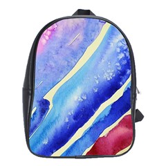 Painting Abstract Blue Pink Spots School Bag (xl) by Wegoenart