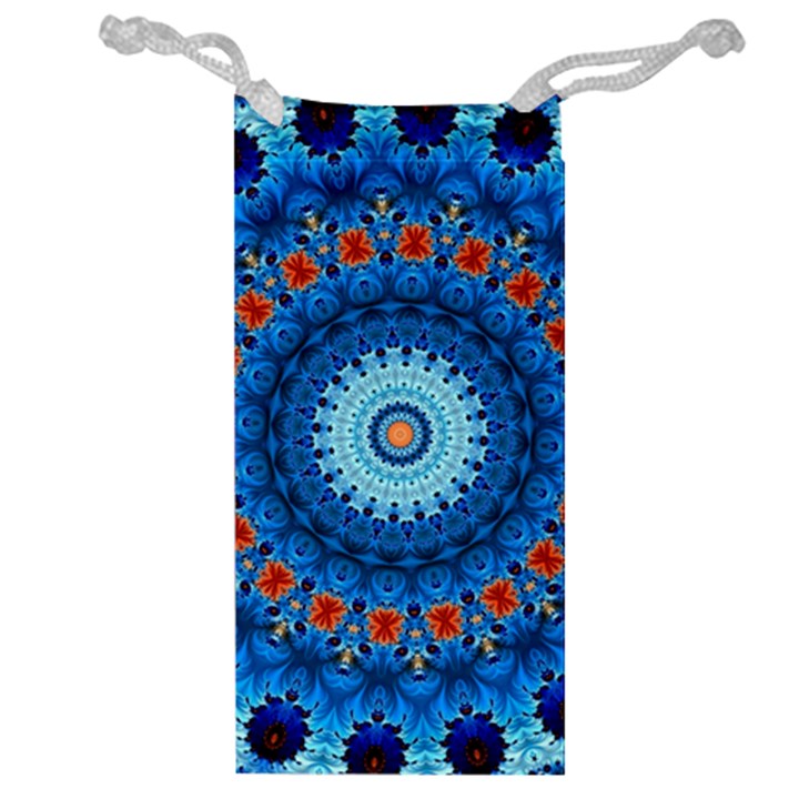 Rose Kaleidoscope Art Pattern Jewelry Bag