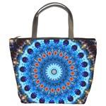 Rose Kaleidoscope Art Pattern Bucket Bag Front