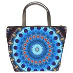 Rose Kaleidoscope Art Pattern Bucket Bag Back