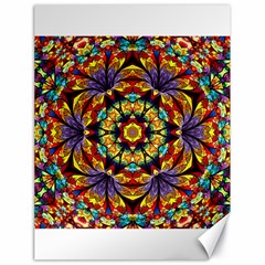 Flowers Kaleidoscope Art Pattern Canvas 18  X 24  by Wegoenart