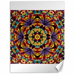 Flowers Kaleidoscope Art Pattern Canvas 36  X 48  by Wegoenart