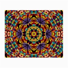 Flowers Kaleidoscope Art Pattern Small Glasses Cloth (2-side) by Wegoenart