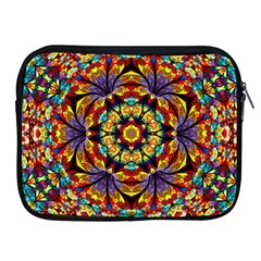 Flowers Kaleidoscope Art Pattern Apple Ipad 2/3/4 Zipper Cases by Wegoenart