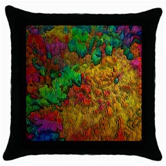 Background Color Template Abstrac Throw Pillow Case (black) by Wegoenart