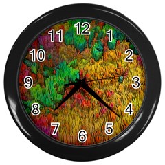 Background Color Template Abstrac Wall Clock (black) by Wegoenart