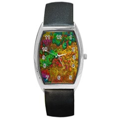 Background Color Template Abstrac Barrel Style Metal Watch by Wegoenart