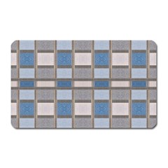 Abstract Seamless Fabric Blue Magnet (rectangular) by Wegoenart