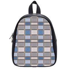 Abstract Seamless Fabric Blue School Bag (small) by Wegoenart