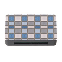 Abstract Seamless Fabric Blue Memory Card Reader With Cf by Wegoenart