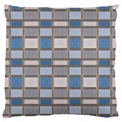 Abstract Seamless Fabric Blue Large Flano Cushion Case (two Sides)