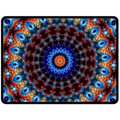 Rose Kaleidoscope Art Ornament Double Sided Fleece Blanket (large)  by Wegoenart