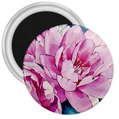 Art Painting Flowers Peonies Pink 3  Magnets by Wegoenart