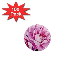 Art Painting Flowers Peonies Pink 1  Mini Magnets (100 Pack) 