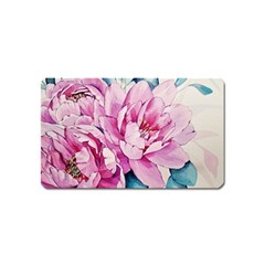 Art Painting Flowers Peonies Pink Magnet (name Card) by Wegoenart