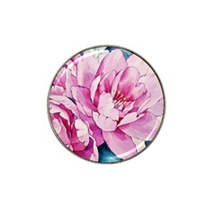 Art Painting Flowers Peonies Pink Hat Clip Ball Marker (4 Pack) by Wegoenart