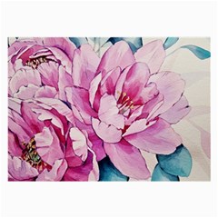 Art Painting Flowers Peonies Pink Large Glasses Cloth by Wegoenart