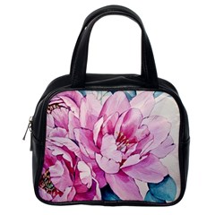 Art Painting Flowers Peonies Pink Classic Handbag (one Side) by Wegoenart