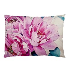 Art Painting Flowers Peonies Pink Pillow Case by Wegoenart