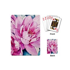 Art Painting Flowers Peonies Pink Playing Cards (mini) by Wegoenart