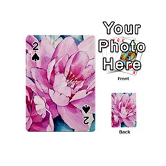 Art Painting Flowers Peonies Pink Playing Cards 54 (mini) by Wegoenart