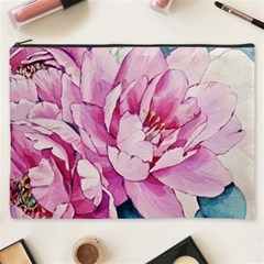 Art Painting Flowers Peonies Pink Cosmetic Bag (xxxl) by Wegoenart