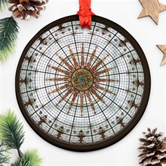 Dome Glass Architecture Glass Dome Round Ornament (two Sides) by Wegoenart