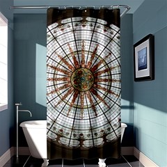 Dome Glass Architecture Glass Dome Shower Curtain 36  X 72  (stall)  by Wegoenart