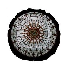 Dome Glass Architecture Glass Dome Standard 15  Premium Flano Round Cushions by Wegoenart