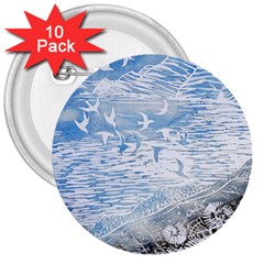 Coast Beach Shell Conch Water 3  Buttons (10 Pack)  by Wegoenart