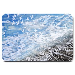 Coast Beach Shell Conch Water Large Doormat  by Wegoenart