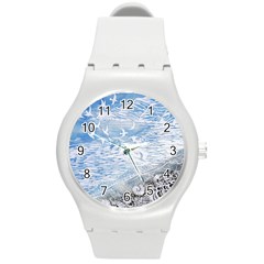 Coast Beach Shell Conch Water Round Plastic Sport Watch (m) by Wegoenart