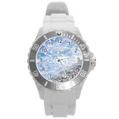 Coast Beach Shell Conch Water Round Plastic Sport Watch (L)