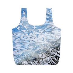 Coast Beach Shell Conch Water Full Print Recycle Bag (m) by Wegoenart