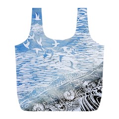 Coast Beach Shell Conch Water Full Print Recycle Bag (L)