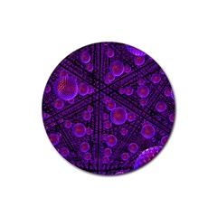 Spheres Combs Structure Regulation Rubber Coaster (round)  by Wegoenart