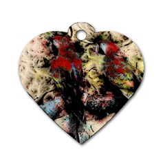 Ara Bird Parrot Animal Art Dog Tag Heart (one Side) by Wegoenart