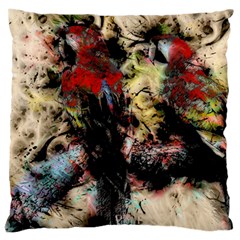 Ara Bird Parrot Animal Art Large Cushion Case (two Sides) by Wegoenart