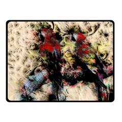 Ara Bird Parrot Animal Art Double Sided Fleece Blanket (small)  by Wegoenart