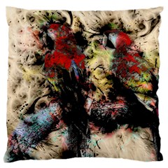 Ara Bird Parrot Animal Art Large Flano Cushion Case (one Side) by Wegoenart