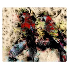 Ara Bird Parrot Animal Art Double Sided Flano Blanket (small)  by Wegoenart