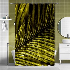 Feather Macro Bird Plumage Nature Shower Curtain 48  X 72  (small)  by Wegoenart