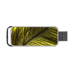 Feather Macro Bird Plumage Nature Portable Usb Flash (one Side) by Wegoenart