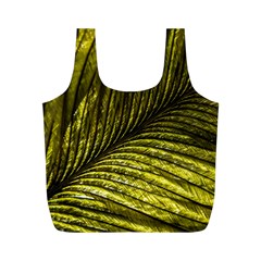 Feather Macro Bird Plumage Nature Full Print Recycle Bag (m) by Wegoenart