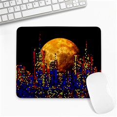 Skyline Frankfurt Abstract Moon Large Mousepads by Wegoenart